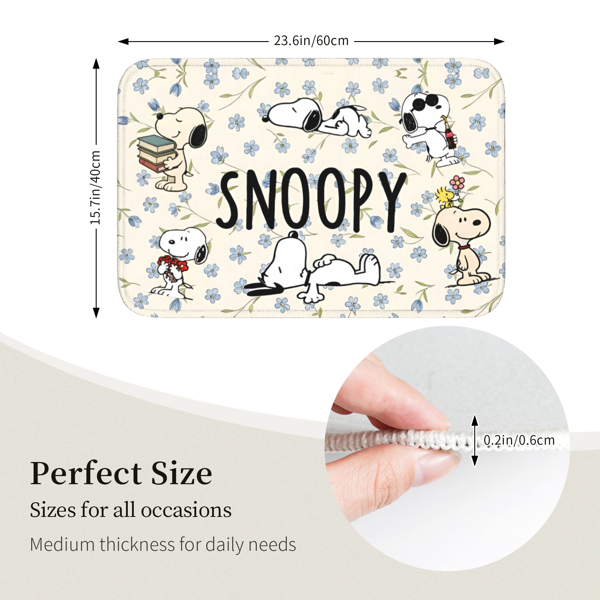 Custom Cute Cartoon S-Snoopys  - Home Bathroom Floor Mats avaliação e preço