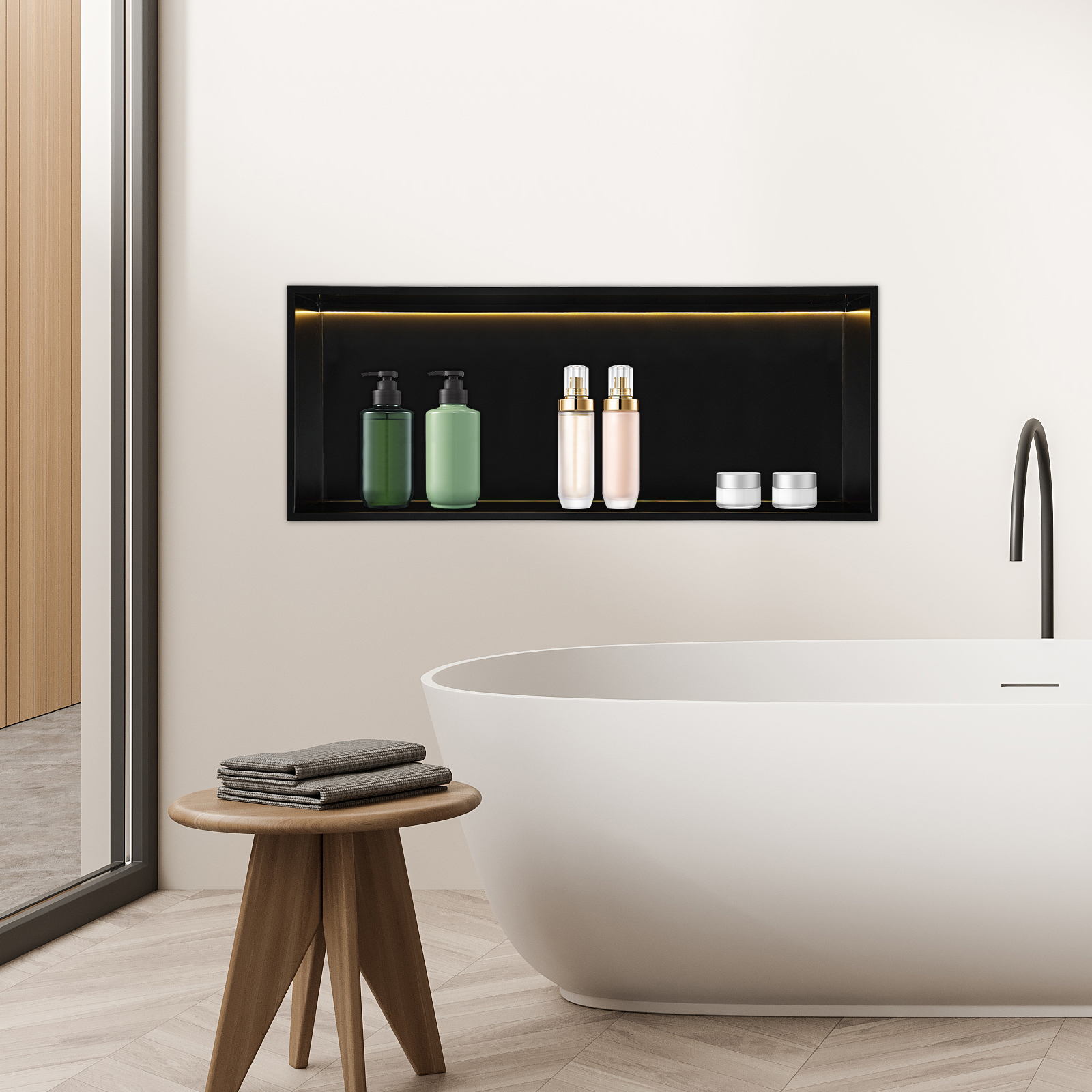 Space‑Saving Recessed Mount Ba - Home Bathroom Cleaning Solution avaliação e preço