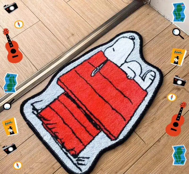 Cute Snoopy Cartoon Floor Mat  - Home Edit Bathroom avaliação e preço