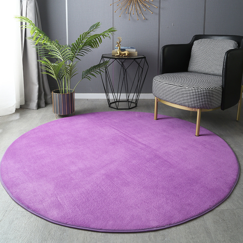 Round Thickened Coral Velvet C - Home Bathroom Carpet avaliação e preço