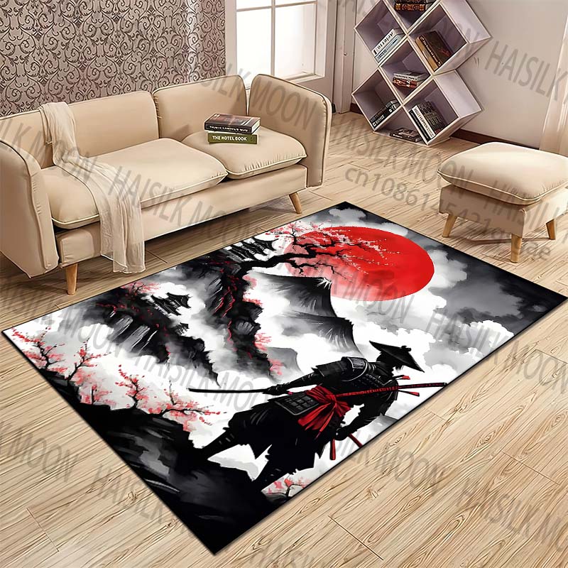 Samurai red sun mountain scene - Home Bathroom Scene avaliação e preço