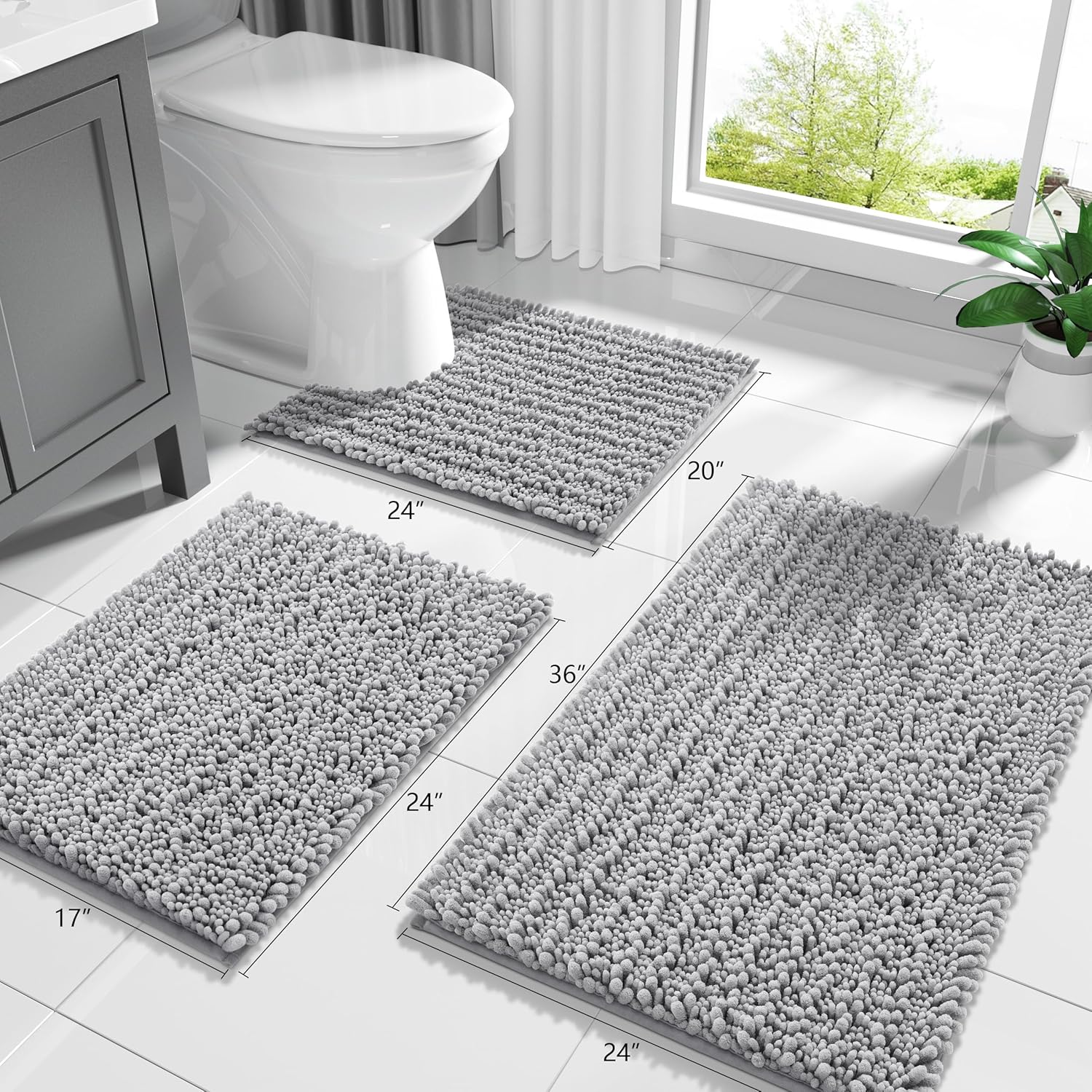 Yimobra Bathroom Rugs Non-Slip - Home Bathroom Tub avaliação e preço