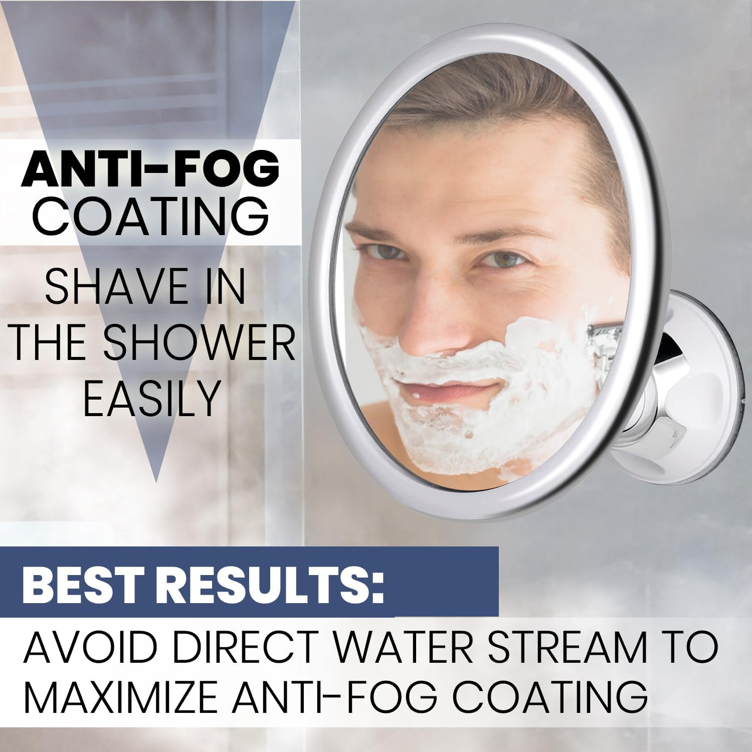 Fogless Makeup Bath Mirror Wit - Shaving Mirror Suction avaliação e preço