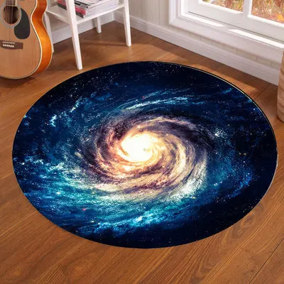 Galaxy Earth Moon Round Carpet - Home Bathroom Carpet avaliação e preço
