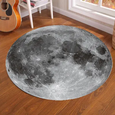 Galaxy Earth Moon Round Carpet - Home Bathroom Carpet avaliação e preço