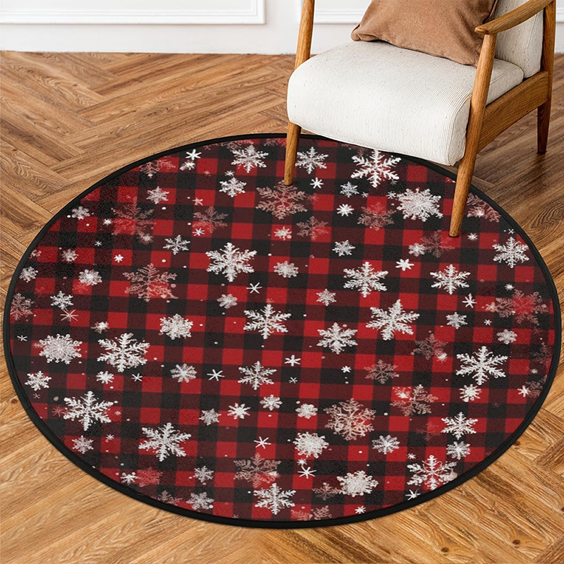 1pc Christmas round carpet: Sa - Home Bathroom Scene avaliação e preço