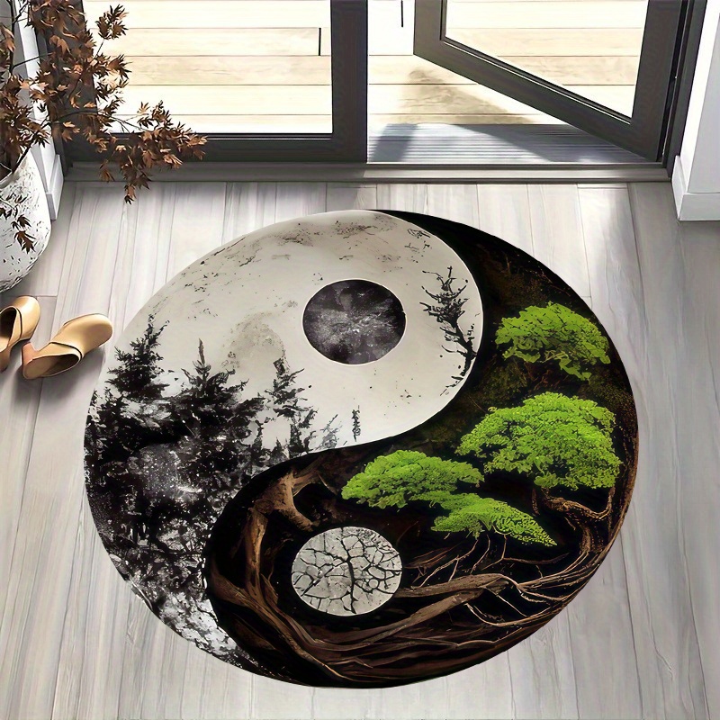 1pc Taiji-Style Night Scene Ro - Home Bathroom Scene avaliação e preço
