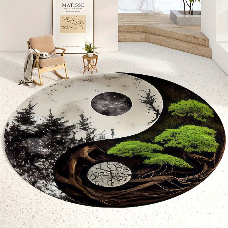 1pc Taiji-Style Night Scene Ro - Home Bathroom Scene avaliação e preço
