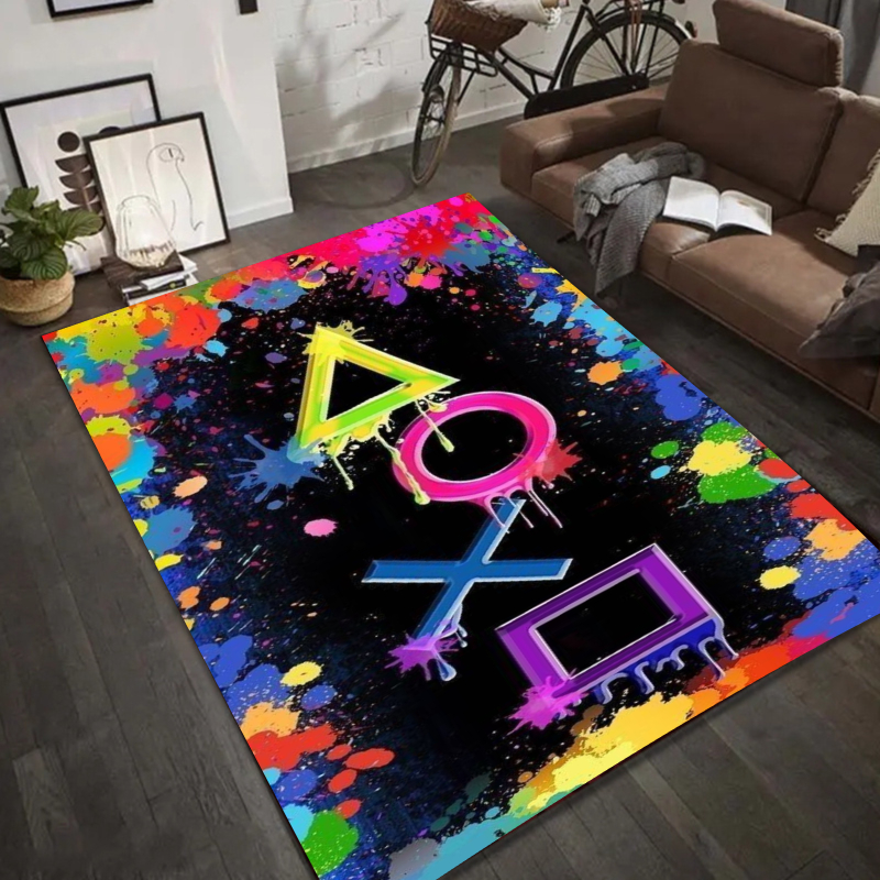 Neon Geometric Graffiti Rug -  - Homemade Bathroom Spray avaliação e preço