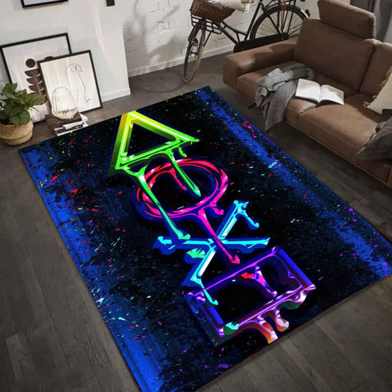 Neon Geometric Graffiti Rug -  - Homemade Bathroom Spray avaliação e preço