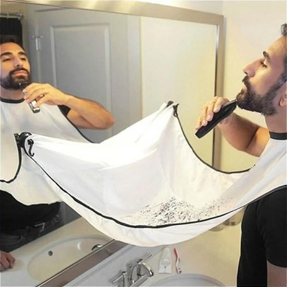 1PC Men Beards Shaving Aprons  - Shaving Mirror Suction avaliação e preço