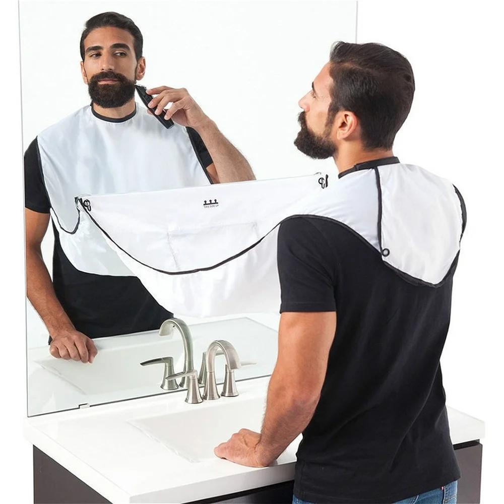 1PC Men Beards Shaving Aprons  - Shaving Mirror Suction avaliação e preço