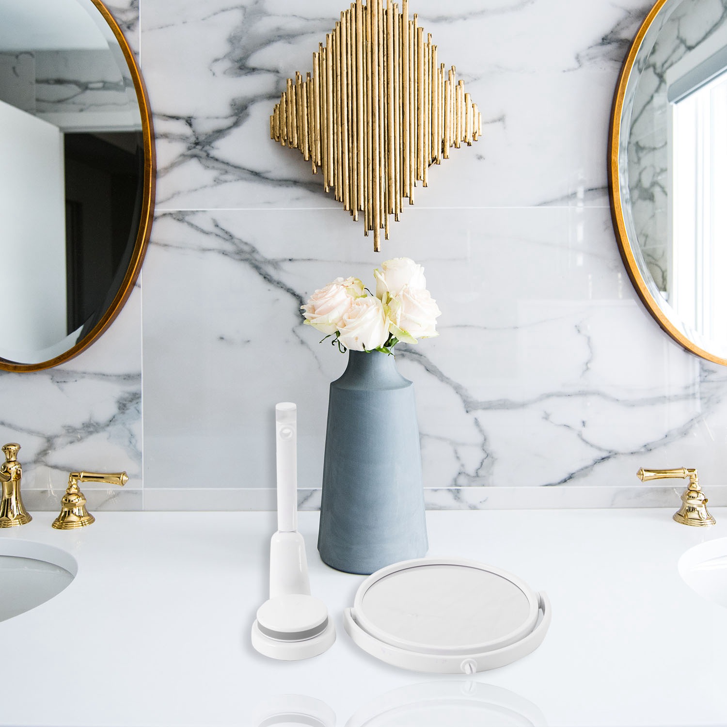A76I-Modern Drill-Free Bathroo - Shaving Mirror Suction avaliação e preço