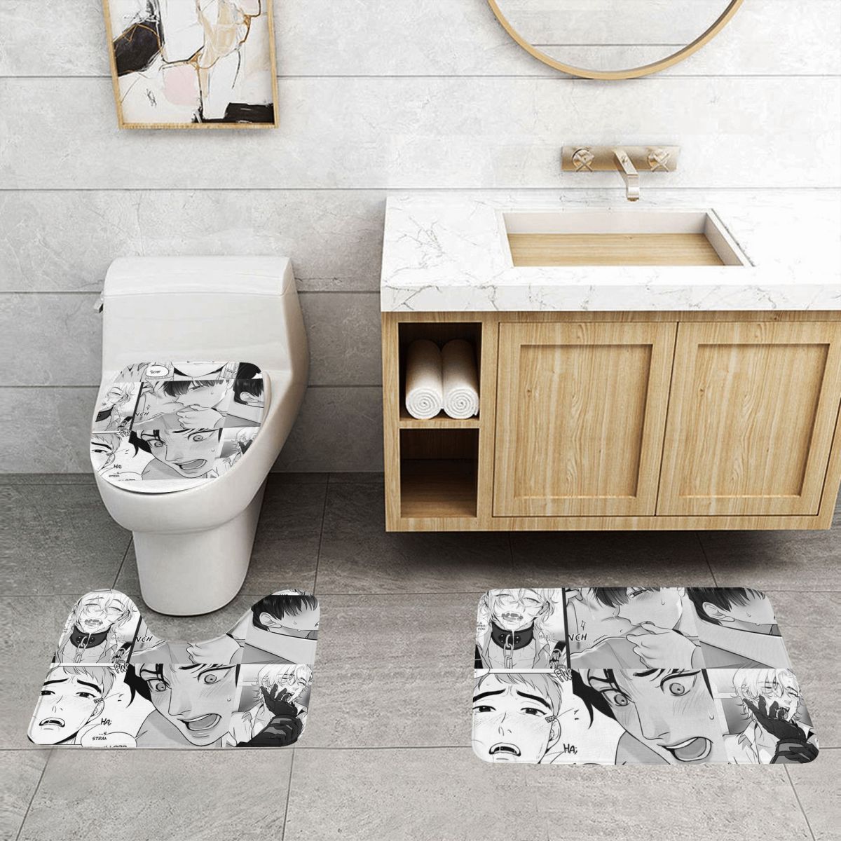 The Good Yaoi Boys 3 Pcs Bath  - Home Goods Bathroom Sets avaliação e preço