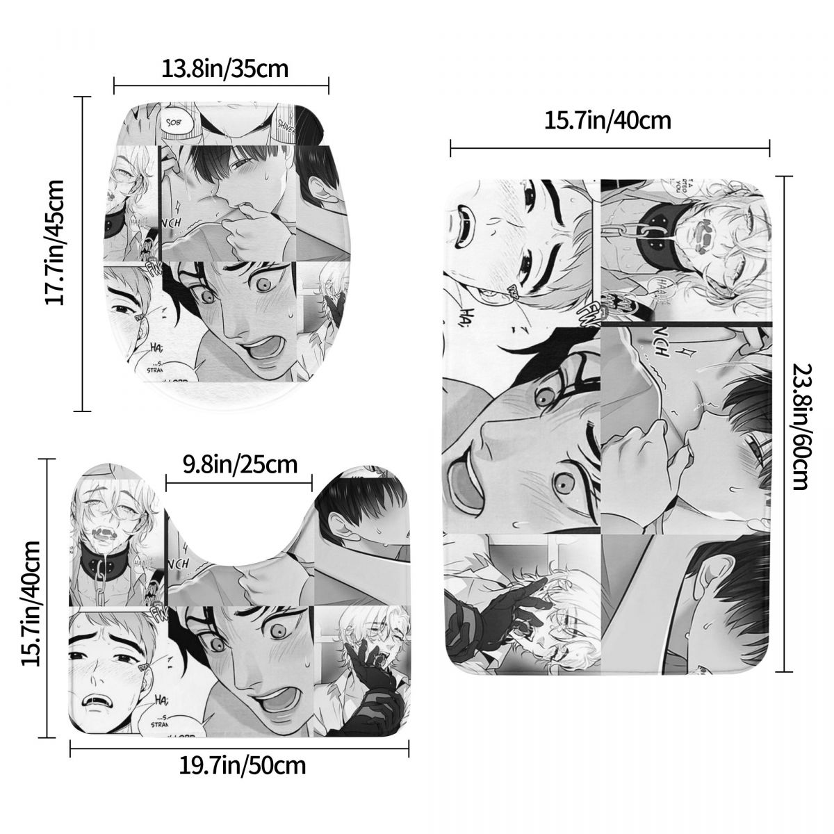 The Good Yaoi Boys 3 Pcs Bath  - Home Goods Bathroom Sets avaliação e preço