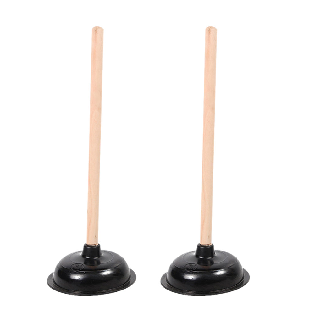 2Pcs Ergonomic Wood Handle Plu - Home Bathroom Cleaning Solution avaliação e preço
