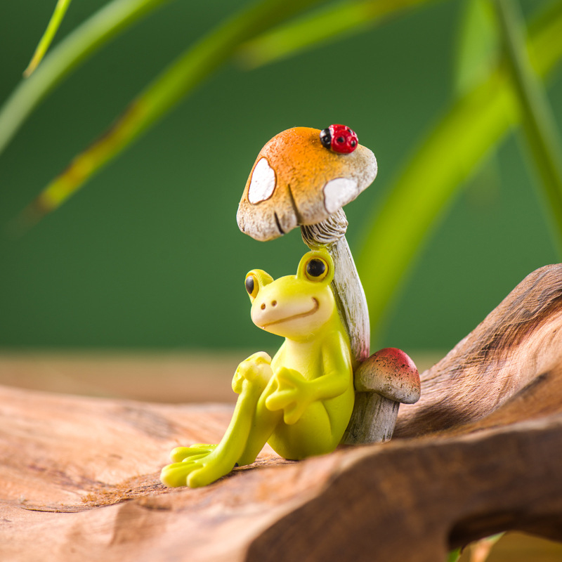 Resin Funny Frog Figurines For - Jet Home Bathroom Accessories avaliação e preço