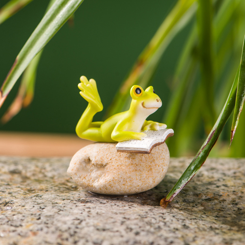 Resin Funny Frog Figurines For - Jet Home Bathroom Accessories avaliação e preço