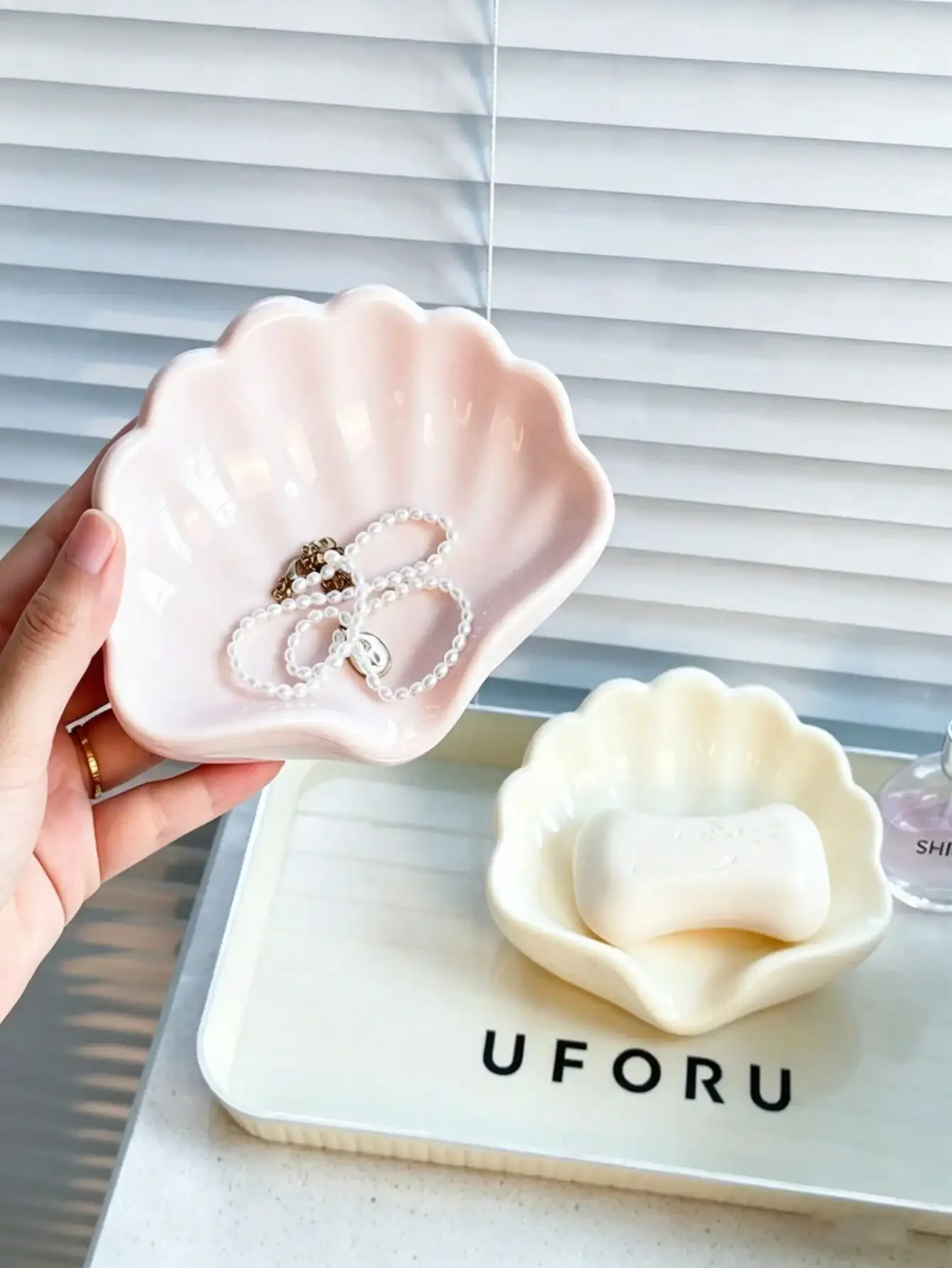 2pcs Nordic Style Shell Shaped - Home Goods Bathroom Vanity avaliação e preço