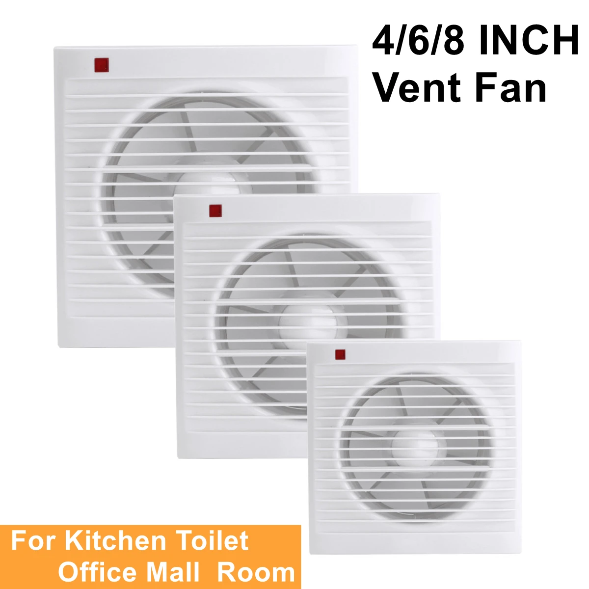 4 Inch 6 Inch 8 Inch 220V Mute - Home Bathroom Exhaust Fan avaliação e preço