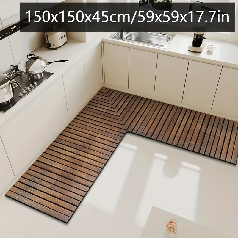 L-Shaped Non-Slip Floor Mat fo - Home Bathroom Floor Mats avaliação e preço